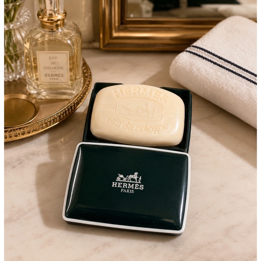Hermes Paris Eau de Cologne Perfumed Soap Green Travel